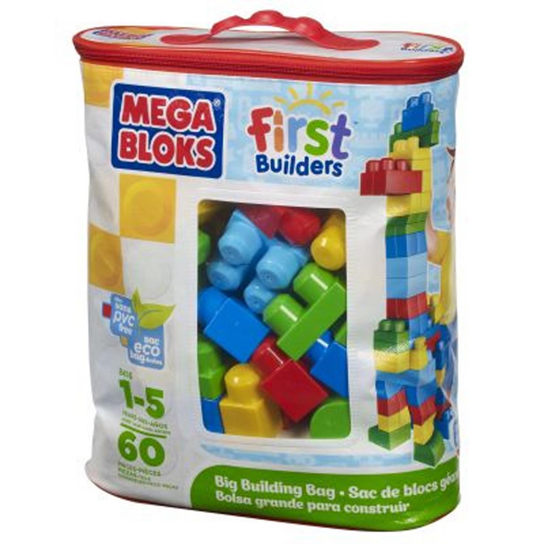 Mattel DCH55 Mega Bloks - First Builders - Maxi Bausteinebeutel Medium - 60 Bausteine