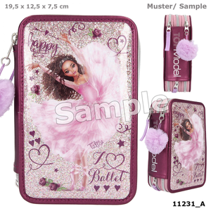 Depesche 11231 TOP Model - BALLET - 3-Fach Federtasche