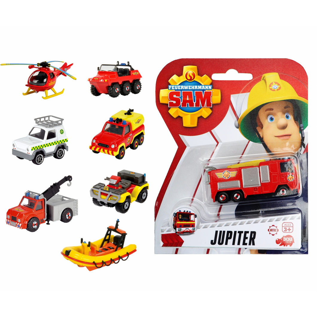 Simba Dickie 203091000 Dickie Toys - Feuerwehrmann Sam - Feuerwehrmann Sam Single Pack (10-fach sortiert)