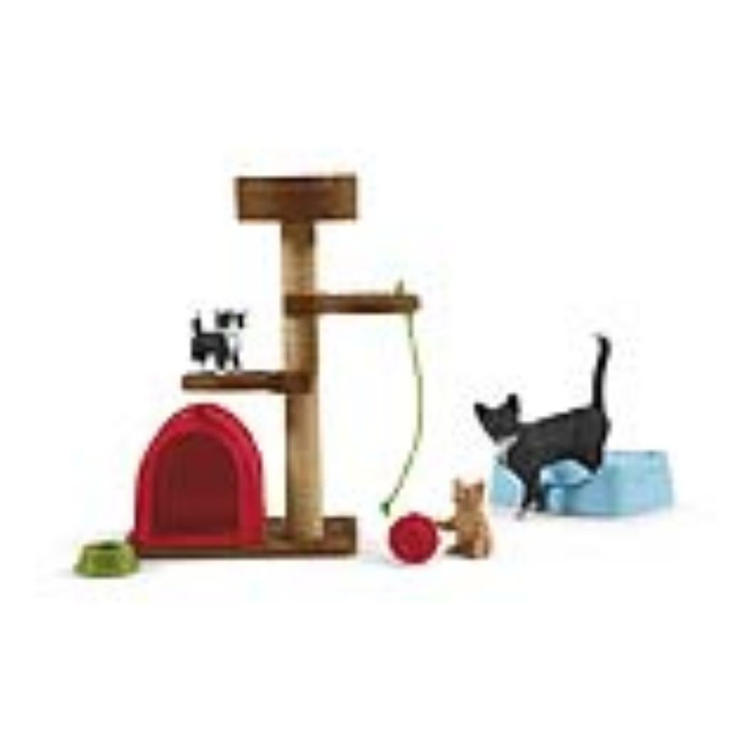 Schleich 42501 Farm World - Spielspass für niedliche Katzen