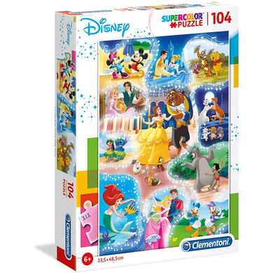 Clementoni 27289  Disney - Supercolor -  Puzzle - Aufforderung zum Tanz - 104 Teile