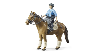 BRUDER 62507 bworld - Polizist mit Pferd