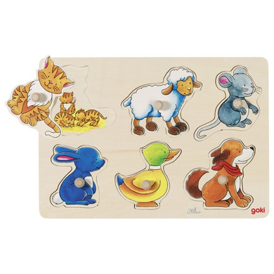goki 57929 Holzpuzzle - Hintergrundbildpuzzle - Mutter und Kind
