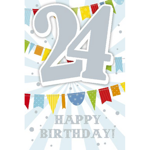 Depesche 5698-036 Karten mit Musik - # 36 - Happy Birthday! - Zahl 24 - multi-color