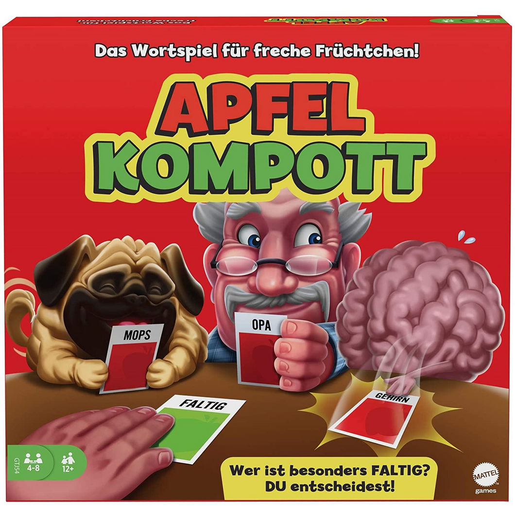 Mattel GTJ54 Mattel Spiele - Apfelkompott - Kartenspiel in Metalldose