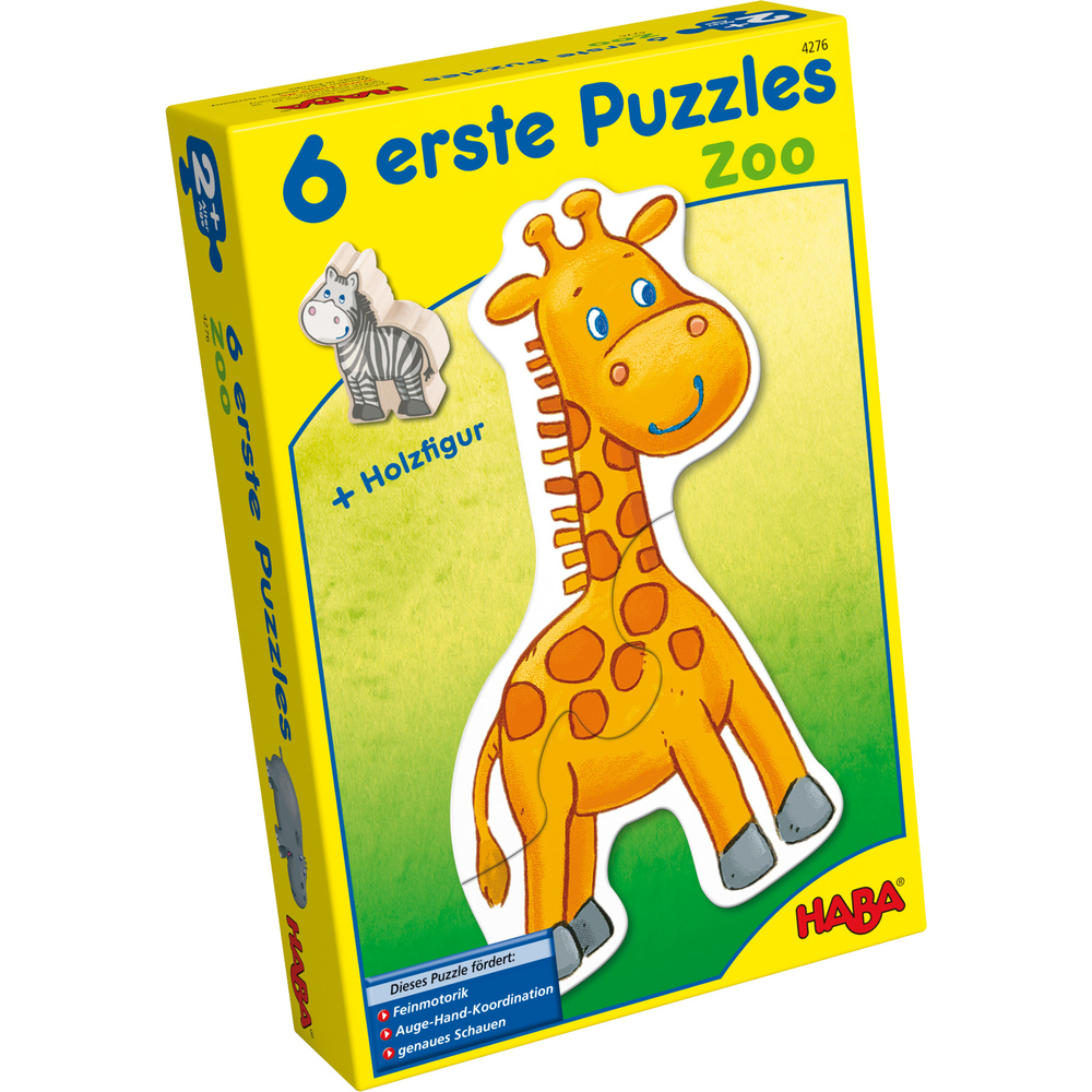 Haba 004276 Kinderpuzzle - 6 erste Puzzles - Zoo