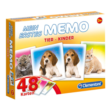 Clementoni 96316 Mein erstes Memo - Tier-Kinder - 48 Karten