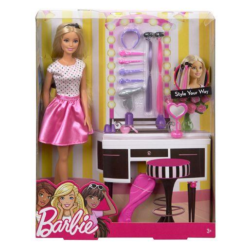Mattel DJP92 Barbie mit hinreißendem Haarschmuck