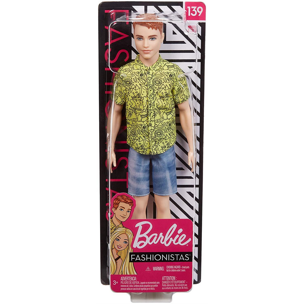Mattel GHW67 Fashionistas - Barbie - Ken Puppe mit rotem Haar