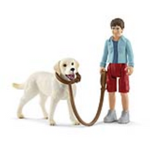Schleich 42478 Farm World - Spaziergang mit Labrador Retriever