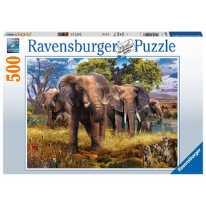 Ravensburger 15040 Erwachsenen-Puzzle - 500 Teile Puzzle - # 500 - Elefantenfamilie