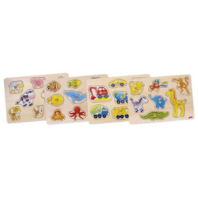 goki 57708 Holzpuzzle - Steckpuzzle sortiert