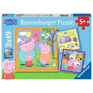 Ravensburger 05579 Kinder-Puzzle - Peppas Familie und Freunde (3x49 Teile)