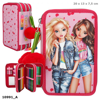 Depesche 10991_A TOP Model - 3-Fach Federtasche - Cherry Bomb