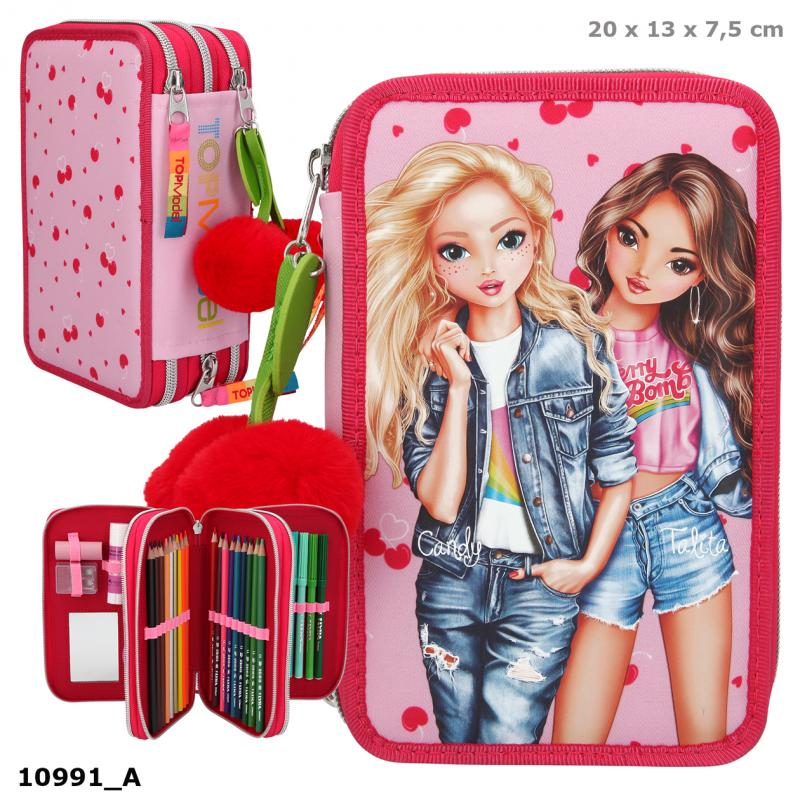 Depesche 10991_A TOP Model - 3-Fach Federtasche - Cherry Bomb