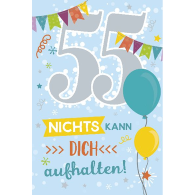 Depesche 5698-072 Karten mit Musik - # 72 - Nichts kann dich aufhalten! - Zahl 55 - hellblau