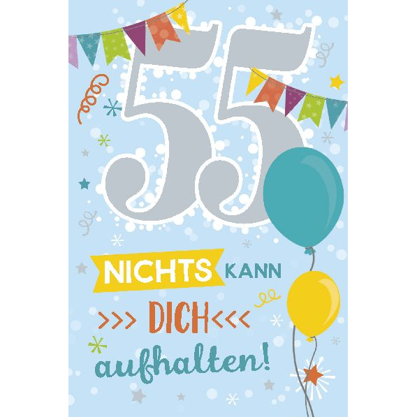 Depesche 5698-072 Karten mit Musik - # 72 - Nichts kann dich aufhalten! - Zahl 55 - hellblau