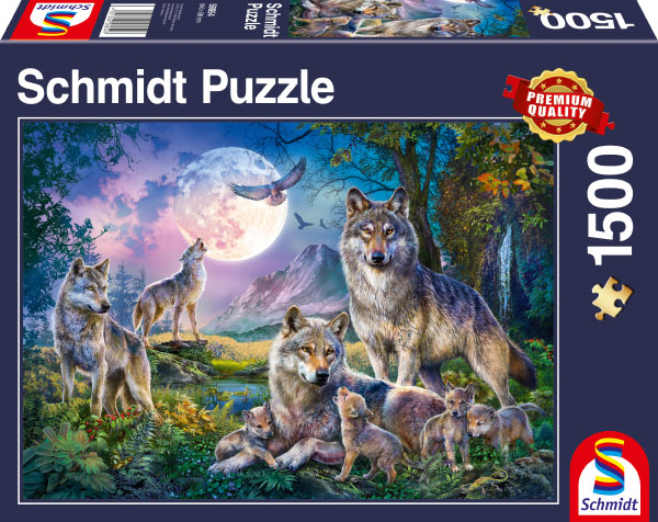 Schmidt Spiele 58954 Erwachsenenpuzzle - # 1500 - Wölfe