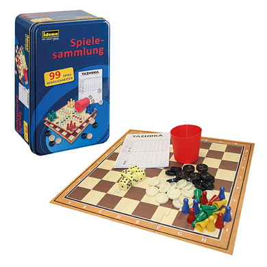Iden 6100015 Idena - Spielen - Spielesammlung 99-Spielmöglichkeiten in Tinbox