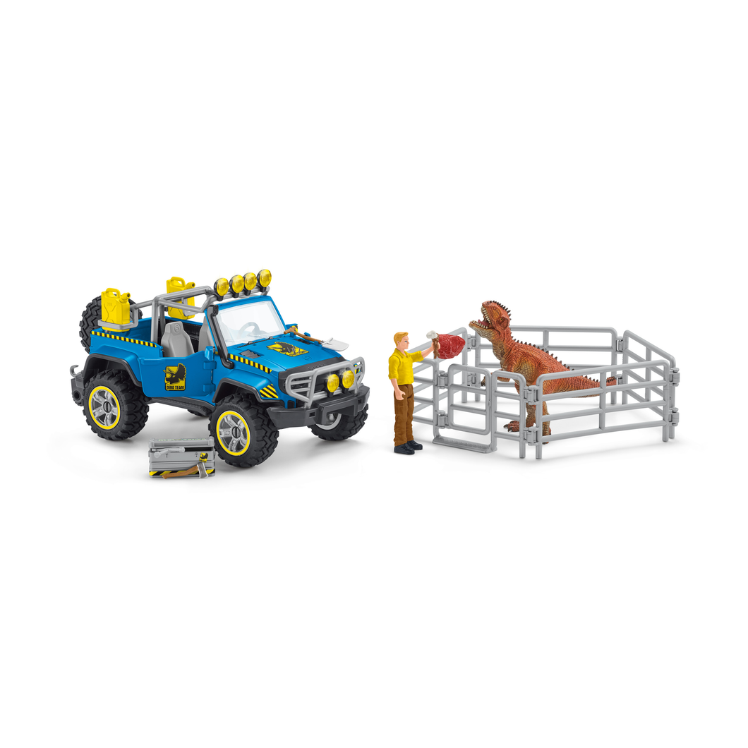 Schleich 41464 Dinosaurs - Geländewagen mit Dino-Außenposten
