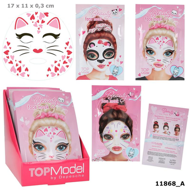 Depesche 11868 TOP Model - BEAUTY GIRL - Beauty Tuchmaske (3-fach sortiert)