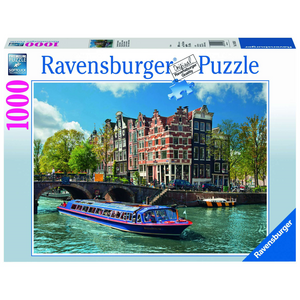 Ravensburger 19138 Erwachsenen-Puzzle Puzzle 3 - Grachtenfahrt in Amsterdam