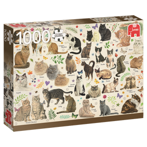 Jumbo Spiele 18595 Jumbo Puzzle - # 1000 - Francien van Westering - Katzen Poster