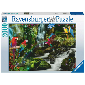 Ravensburger 17111 Erwachsenen-Puzzle - # 2000 - Bunte Papageien im Dschungel