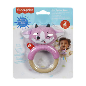 Mattel GRR04 Fisher Price - Babyspielzeug - Holz - Rassel - Beißring rosa
