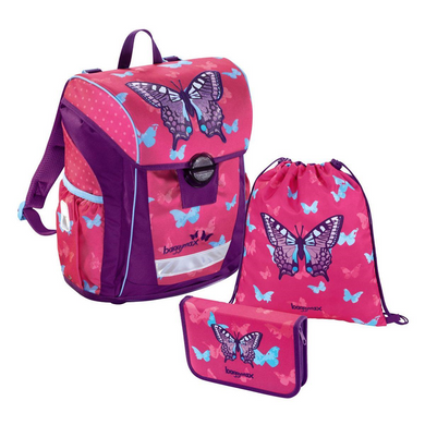 Hama GmbH 138655 baggymax - Schulranzenset Niffty Sweet Butterfly- 3-teilig