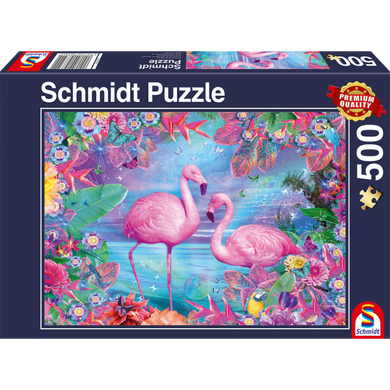 Schmidt Spiele 58342 Schmidt Puzzle - Puzzle - Flamingos - 500 Teile