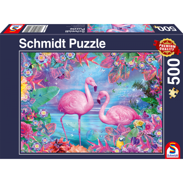 Schmidt Spiele 58342 Schmidt Puzzle - Puzzle - Flamingos - 500 Teile