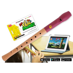 Voggenreiter 1128 Apps & Sets - Flute Master App mit Holz-Kunststoff-Blockflöte - barocke Griffweise