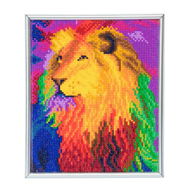 Craft Buddy Ltd. 48039 Crystal Art - Löwe mit Rahmen