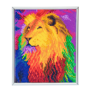 Craft Buddy Ltd. 48039 Crystal Art - Löwe mit Rahmen