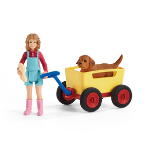 Schleich 42543 Farm World - Bollerwagen-Ausflug