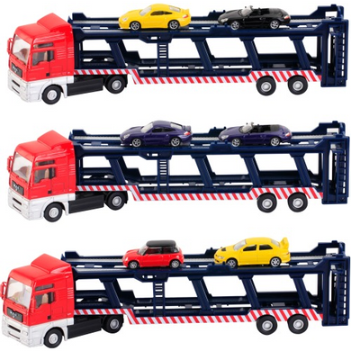 VEDES 0031260680 Speedzone - DieCast Autotransporter mit PKW - sortiert