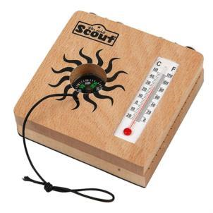 Happy People 19916 Scout - Sonnenuhr mit Thermometer