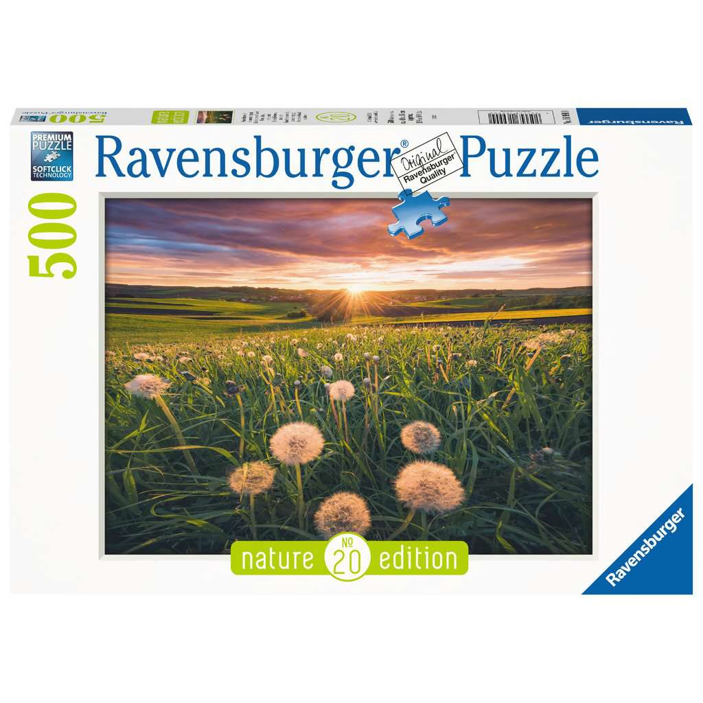 Ravensburger 16990 Erwachsenen-Puzzle - # 500 - Pusteblumen im Sonnenuntergang