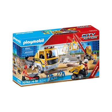 Playmobil 70742 City Action - Baustelle mit Kipplaster
