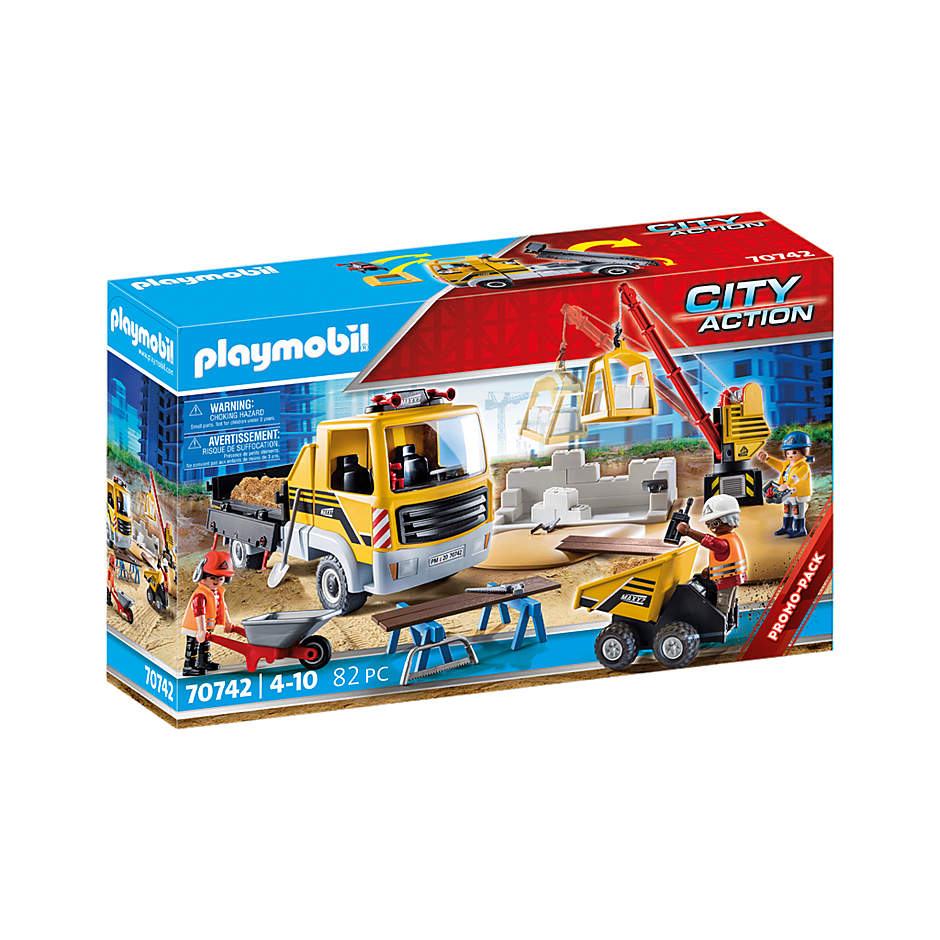 Playmobil 70742 City Action - Baustelle mit Kipplaster