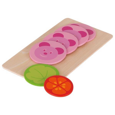 goki 51544 Wurstaufschnitt Bärchenwurst- 4 Scheiben