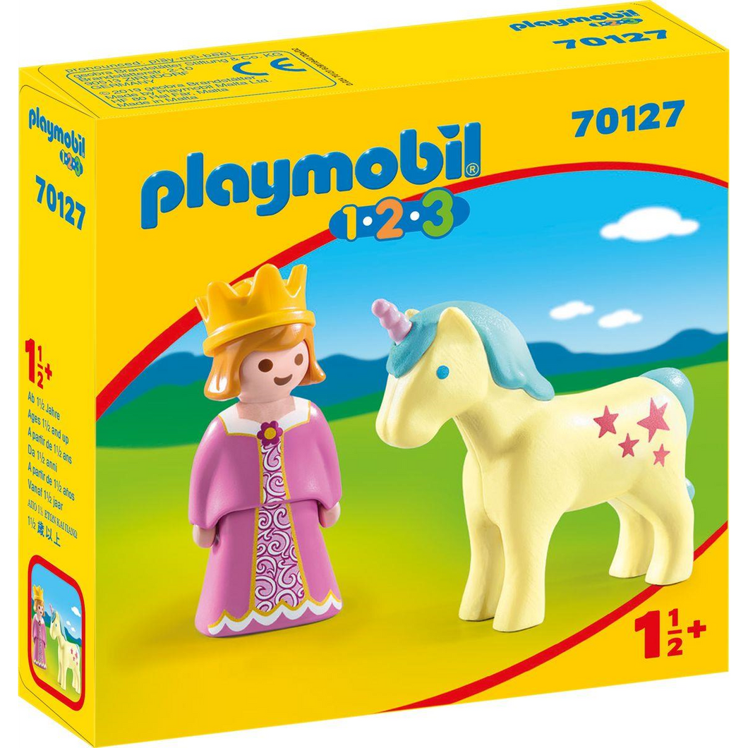 Playmobil 70127 Playmobil 1-2-3 - Prinzessin mit Einhorn