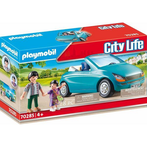 Playmobil 70285 City Life - Kindertagesstätte - Papa und Kind mit Cabrio