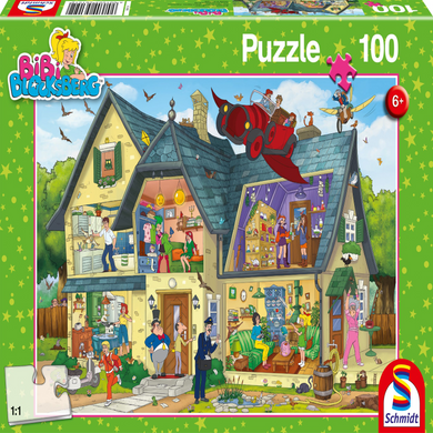 Schmidt Spiele 56151 Kinderpuzzle - Bibi Blocksberg - Bei Blocksbergs ist was los! 100 Teile