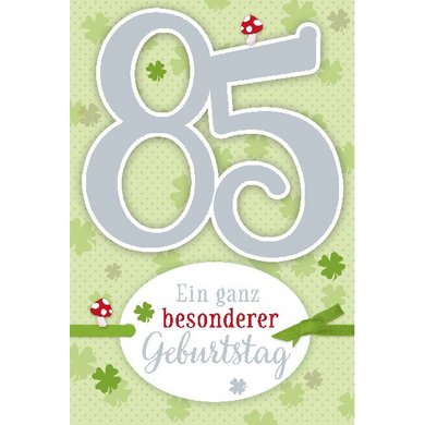 Depesche 5698-107 Karten mit Musik - # 85 - Ein ganz besonderer Geburtstag - Zahl 85 - grün