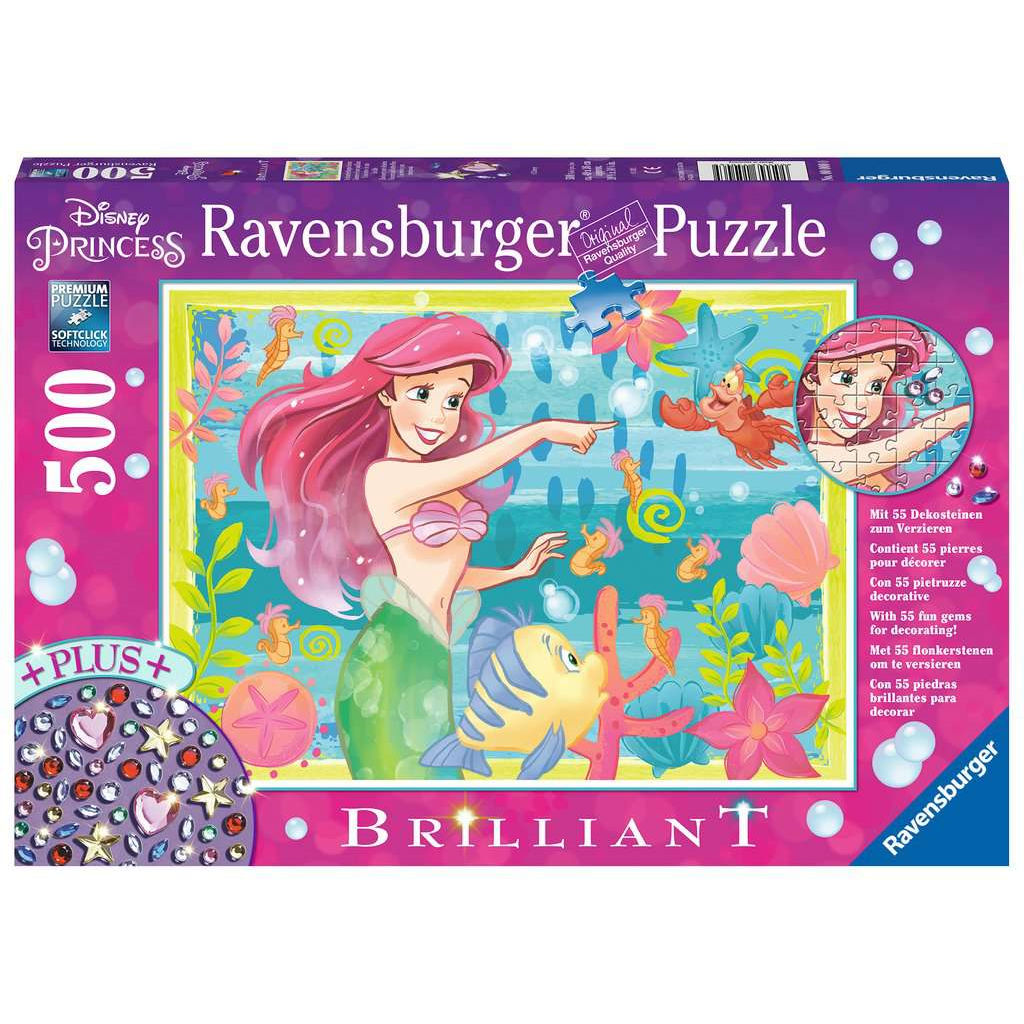 Ravensburger 13327 Erwachsenen-Puzzle - # 500 - Arielles Unterwasserparadies (Brilliant)