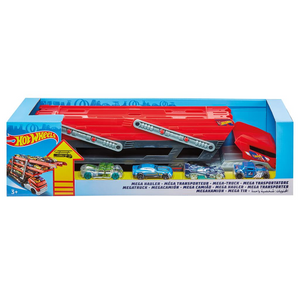 Mattel 331-0081 Hot Wheels - Mega Hauler mit 4 Autos
