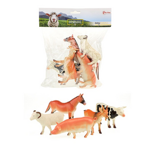 Toi-toys 34922A Mitbringsel - ANIMAL WORLD - Farmtiere - 5 Stück