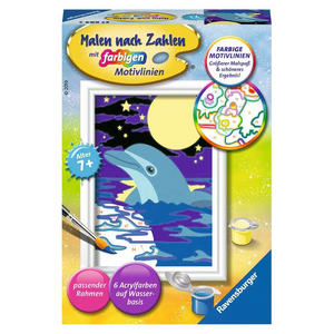 Ravensburger 27694 Malen nach Zahlen - Kleiner Delfin